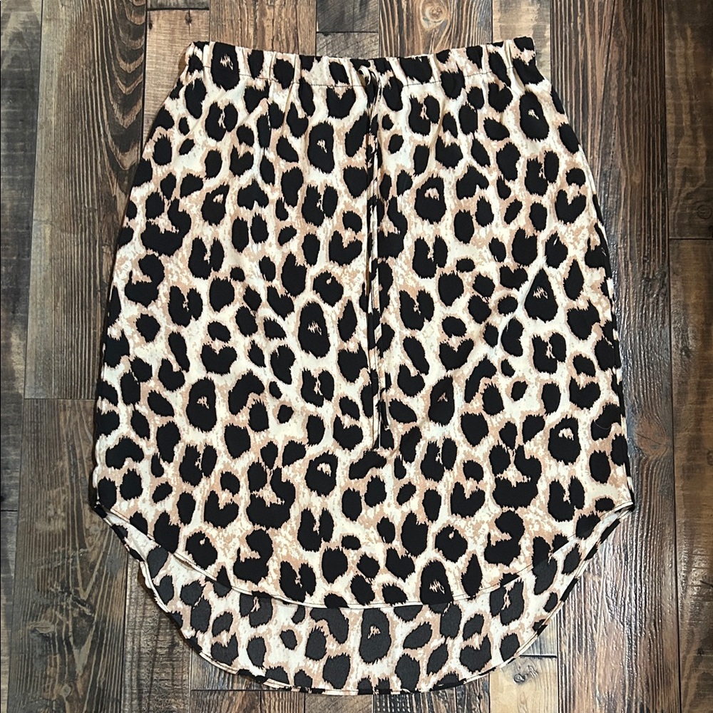 SHEIN Animal Print High Low Skirt